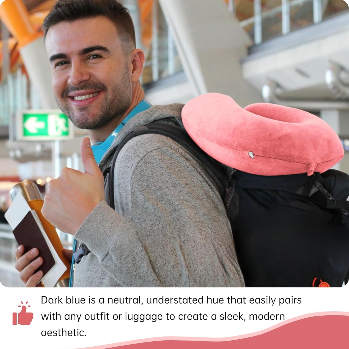 2 Packs Travel Neck Pillow Cover, Reusable U Shaped Washable Soft Smooth Airplane Pillow Cover