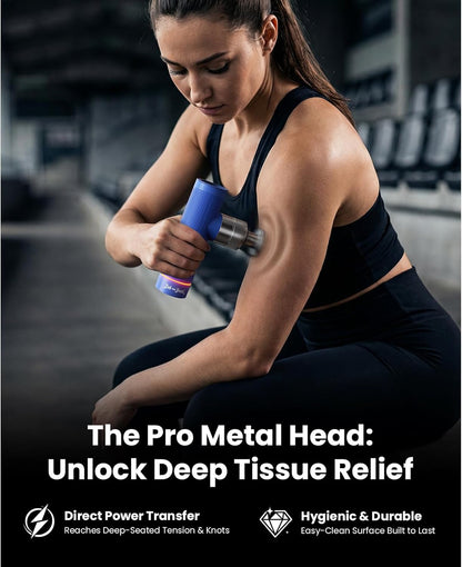 A7 Pro Mini Massage Gun with Heat & Cold Therapy for Back Pain & Recovery - 11mm Deep Tissue, Portable Quiet Handheld Gun, FSA-HSA Eligible with Case, Gifts for Fitness Lovers