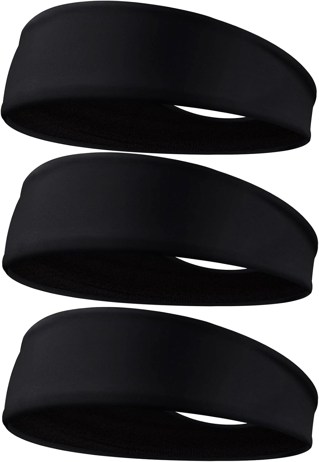 Men's Headbands, 3-Pack Head Band for Men, Sport Sweatbands for Running Fitness Yoga Cycling, Sweat Wicking Non Slip