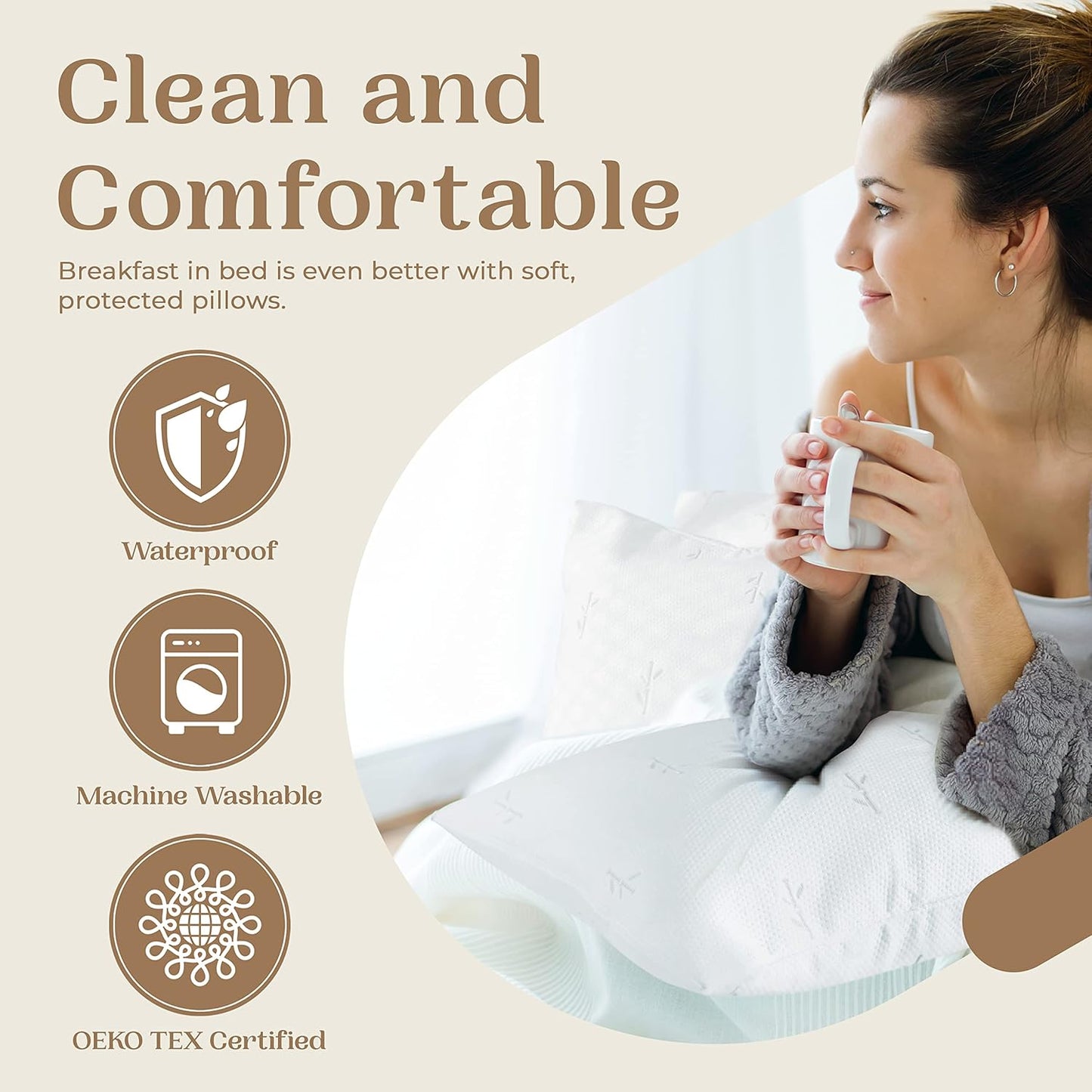 20x26inch Cooling Pillow Case, Waterproof Standard 2 Pack