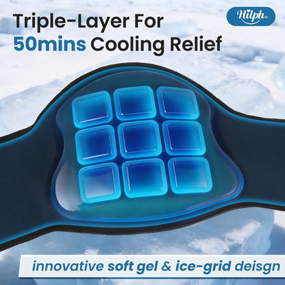 Neck Ice Pack Wrap, 50-Min Gel Ice Pack for Neck Cervical Pain Relief
