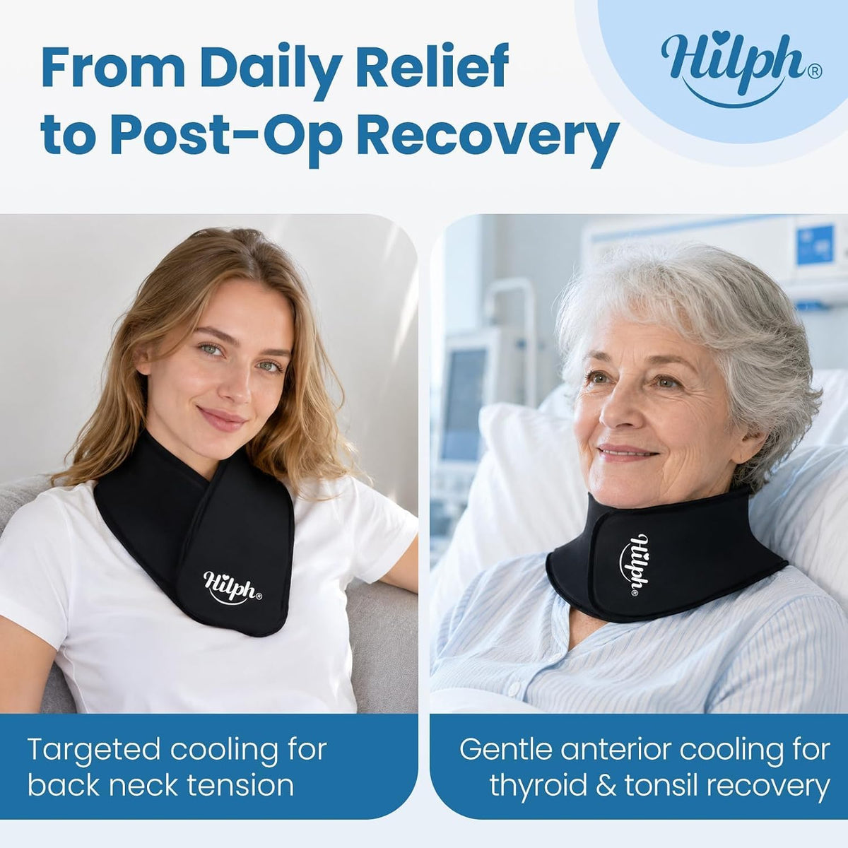 Neck Ice Pack Wrap, 50-Min Gel Ice Pack for Neck Cervical Pain Relief