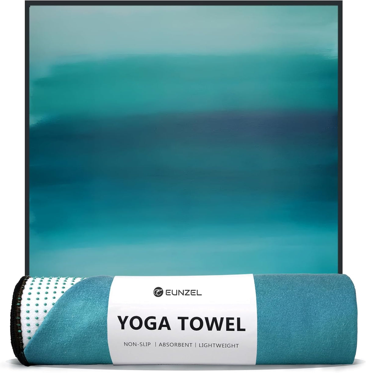 Hot Yoga Towel, Non Slip Yoga Mat Towel Sweat Absorbent Printed Yoga Towel with Grip Dots for Hot Yoga, Pilates and Workout 72"x 24", Sunset