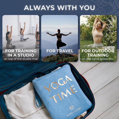 Travel PRO 1.5mm with Knee Pad - Foldable Fitness & Exercise Mat with Bag | Lightweight, Compact & Eco-Friendly | Non-Slip & Washable | For All Types of Yoga | 72" L x 24" W | 2.6 lbs
