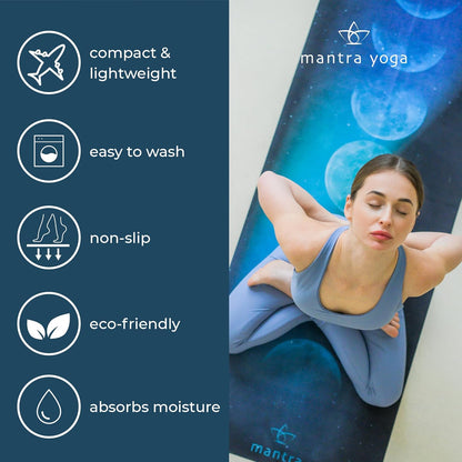 Travel PRO 1.5mm with Knee Pad - Foldable Fitness & Exercise Mat with Bag | Lightweight, Compact & Eco-Friendly | Non-Slip & Washable | For All Types of Yoga | 72" L x 24" W | 2.6 lbs