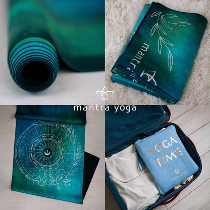 Travel PRO 1.5mm with Knee Pad - Foldable Fitness & Exercise Mat with Bag | Lightweight, Compact & Eco-Friendly | Non-Slip & Washable | For All Types of Yoga | 72" L x 24" W | 2.6 lbs