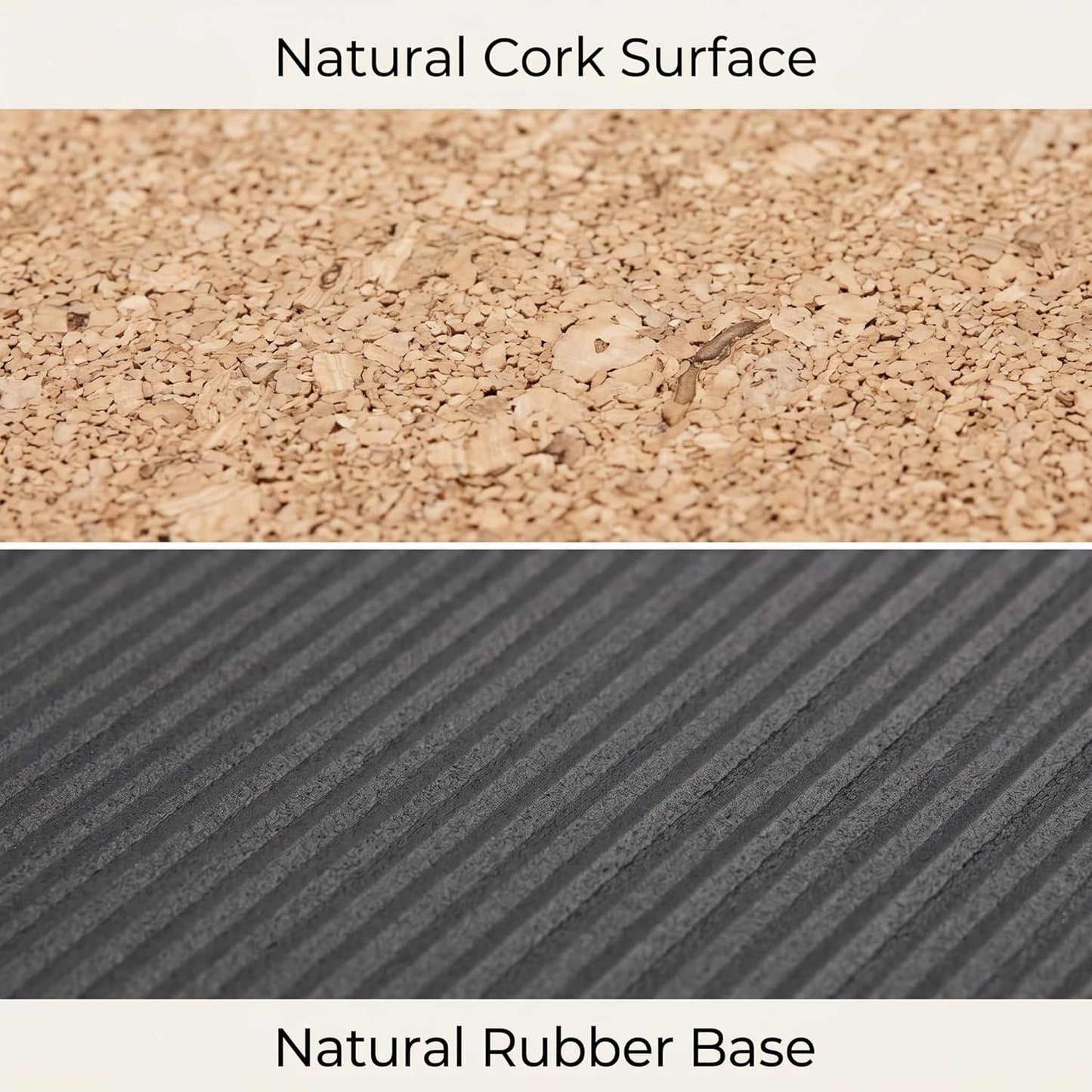 Cork Yoga Mat 4mm Thick Cushioning High Density Natural Rubber Pilates Exercise Pad with Carrying Strap 72 x 26 Inch for Home Gym