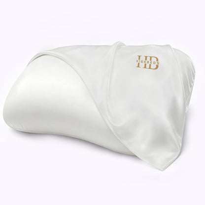 Cervical Neck Pillow - Side Sleeper Pillow for Neck Pain Relief, Soft Ergonomic Memory Foam Pillows Ice Silk Zipperless Pillowcase, Eco-Friendly and Durable Material (White)