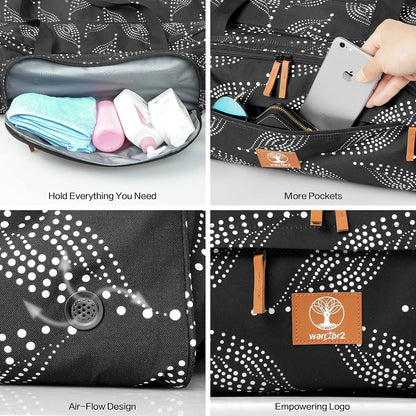 Yoga Mat Bag Carrier with 8-Pocket & Wet Pocket, Air Vent | Large Yoga Mat Holder Fits Thick Mats & Blocks | Gym Duffle Bag for Women & Men