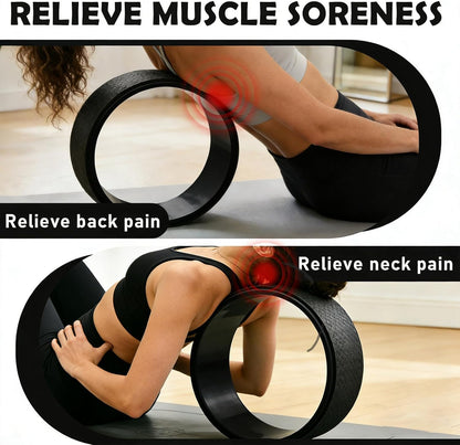 NGT Yoga Wheel 13 inch Yoga Wheel for Back Pain Strongest and Most Comfortable Dharma Yoga Prop Wheel with Free Yoga Bands