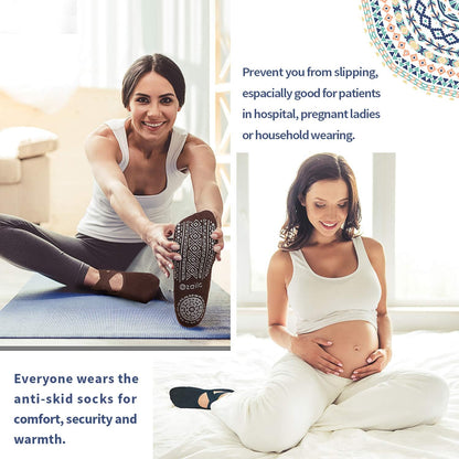 Pilates Socks for Women Non Slip Grip, Yoga Socks with Grippers for Barre, Hospital, Ballet, Dance, Barefoot Workout