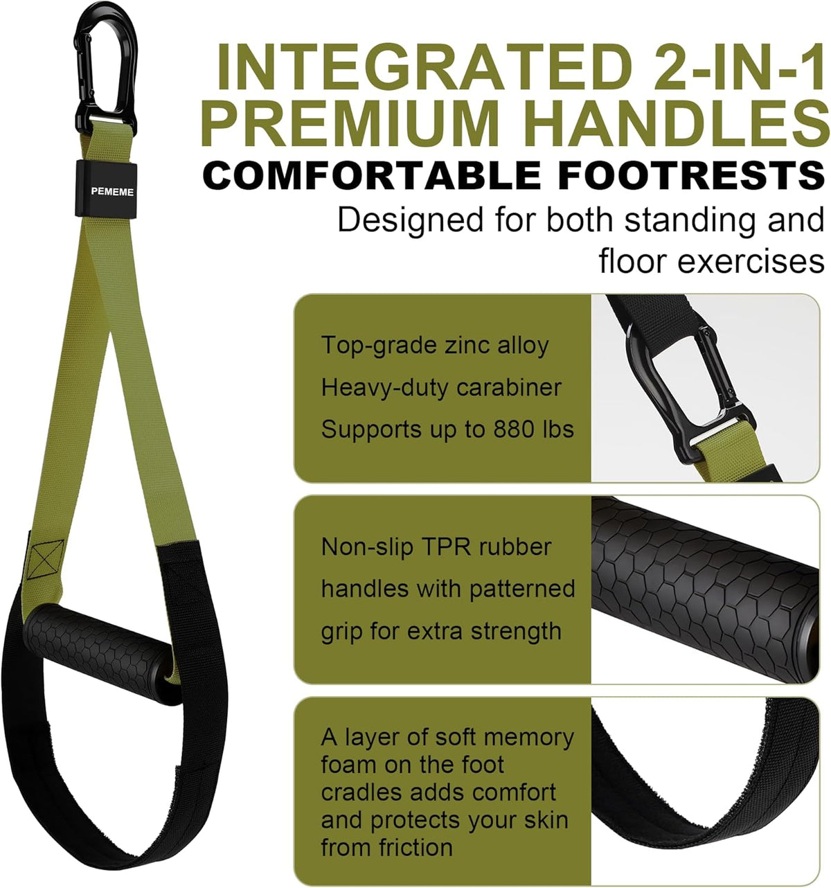 Home Resistance Training Kit | Full-Body Workout with Suspension Trainer Straps, Door Anchor, Handles, and Carrying Bag | Complete Home Gym Equipment