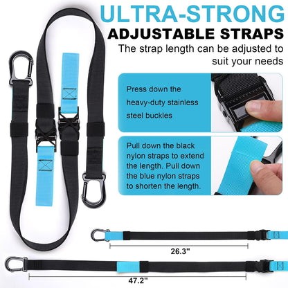 Home Resistance Training Kit | Full-Body Workout with Suspension Trainer Straps, Door Anchor, Handles, and Carrying Bag | Complete Home Gym Equipment