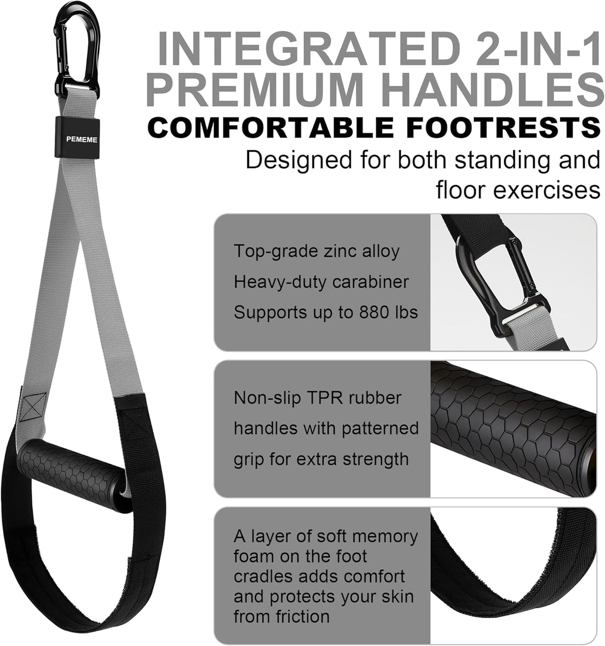 Home Resistance Training Kit | Full-Body Workout with Suspension Trainer Straps, Door Anchor, Handles, and Carrying Bag | Complete Home Gym Equipment