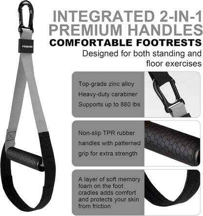 Home Resistance Training Kit | Full-Body Workout with Suspension Trainer Straps, Door Anchor, Handles, and Carrying Bag | Complete Home Gym Equipment