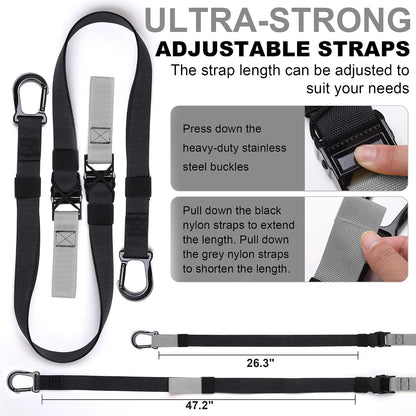 Home Resistance Training Kit | Full-Body Workout with Suspension Trainer Straps, Door Anchor, Handles, and Carrying Bag | Complete Home Gym Equipment