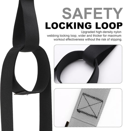 Home Resistance Training Kit | Full-Body Workout with Suspension Trainer Straps, Door Anchor, Handles, and Carrying Bag | Complete Home Gym Equipment