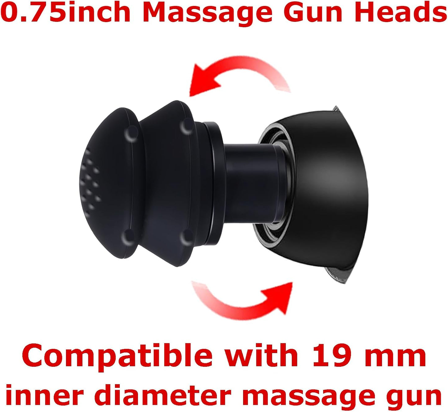 Massage Gun Heads, 2 PCS Silicone Gas Cushion Heads Massage Gun Attachments, 0.75 Inch Diameter Replaceable Soft Head, 19mm Diameter Muscle Massager Attachments for Back Massager
