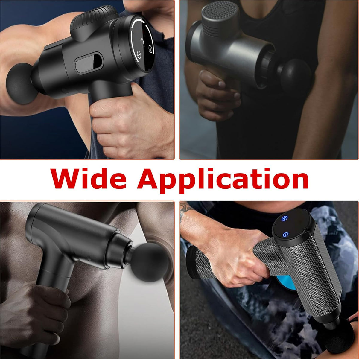 Massage Gun Heads, 2 PCS Silicone Gas Cushion Heads Massage Gun Attachments, 0.75 Inch Diameter Replaceable Soft Head, 19mm Diameter Muscle Massager Attachments for Back Massager