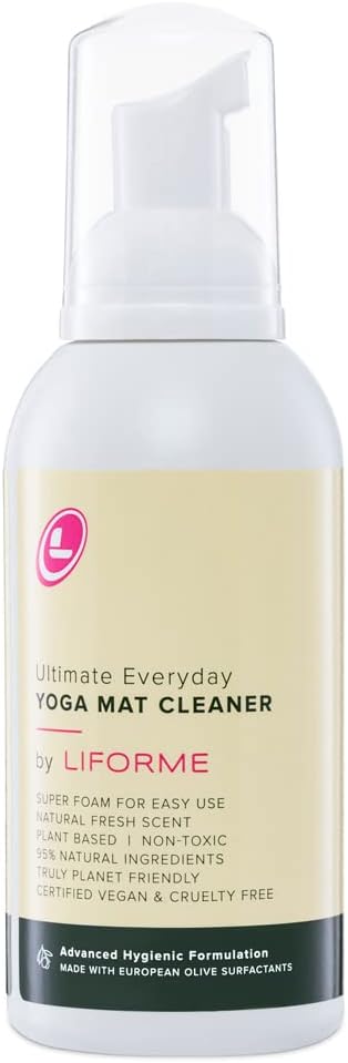 Ultimate Everyday Yoga Mat Cleaner, Eco-Friendly, Natural & Organic Yoga Mat Cleaner, Vegan, Safe for all Yoga Mats, No Sticky Or Slimy Residue - Cleans, Restores, Refreshes - 150ml/5oz
