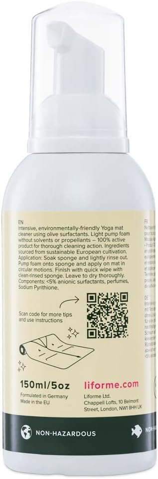 Ultimate Everyday Yoga Mat Cleaner, Eco-Friendly, Natural & Organic Yoga Mat Cleaner, Vegan, Safe for all Yoga Mats, No Sticky Or Slimy Residue - Cleans, Restores, Refreshes - 150ml/5oz