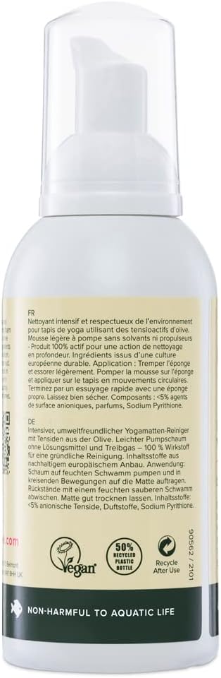 Ultimate Everyday Yoga Mat Cleaner, Eco-Friendly, Natural & Organic Yoga Mat Cleaner, Vegan, Safe for all Yoga Mats, No Sticky Or Slimy Residue - Cleans, Restores, Refreshes - 150ml/5oz
