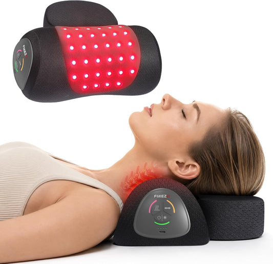 Heated Neck Traction Device with Red Light and Dynamic Massage