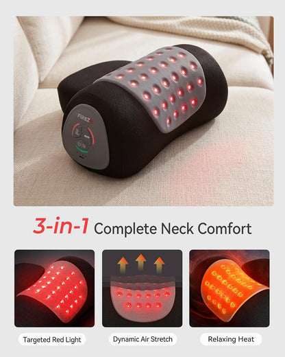 Heated Neck Traction Device with Red Light and Dynamic Massage