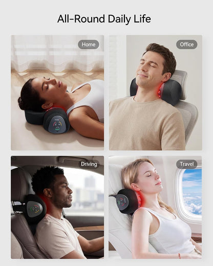 Heated Neck Traction Device with Red Light and Dynamic Massage