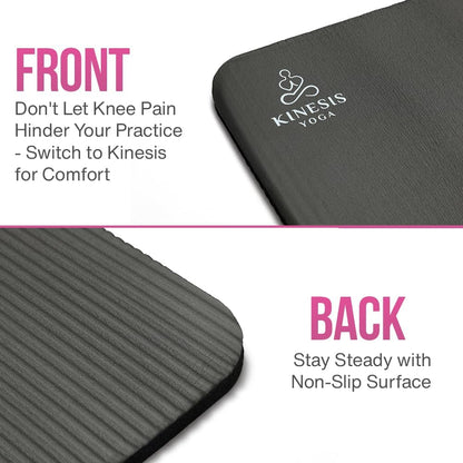 Knee Pad Cushion - 0.6 inch (15mm) Thick Exercise Knee Pad for Pain Free Yoga - Perfect Companion for Home Workout - Easy on the Knees, Elbows, Wrists and Back (Does Not Include Yoga Mat)