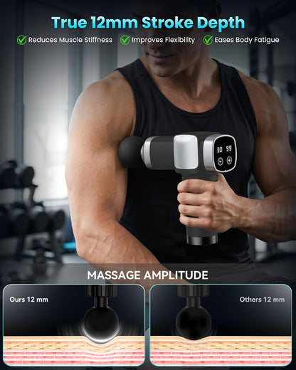 Massage Gun Deep Tissue, Handheld Percussion Muscle Massager for Back