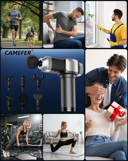 Massage Gun Deep Tissue, Handheld Percussion Muscle Massager for Back
