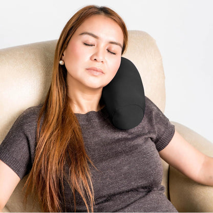Mini Microbead Pillow – 3.5"x8" Small Neck Pillow for Travel, Airplane, Car – Squishy Support for Neck, Back, Legs, Knees, Arms – Ideal for Surgery Recovery – Purple