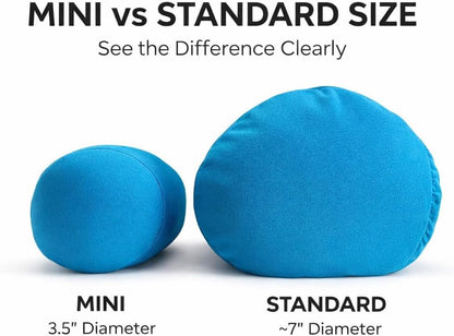 Mini Microbead Pillow – 3.5"x8" Small Neck Pillow for Travel, Airplane, Car – Squishy Support for Neck, Back, Legs, Knees, Arms – Ideal for Surgery Recovery – Purple