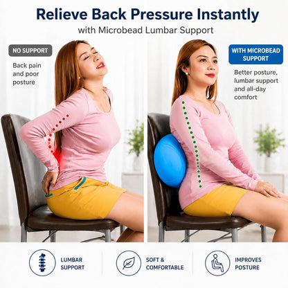 Mini Microbead Pillow – 3.5"x8" Small Neck Pillow for Travel, Airplane, Car – Squishy Support for Neck, Back, Legs, Knees, Arms – Ideal for Surgery Recovery – Purple