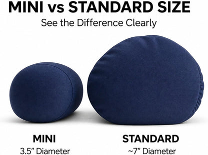 Mini Microbead Pillow – 3.5"x8" Small Neck Pillow for Travel, Airplane, Car – Squishy Support for Neck, Back, Legs, Knees, Arms – Ideal for Surgery Recovery – Purple