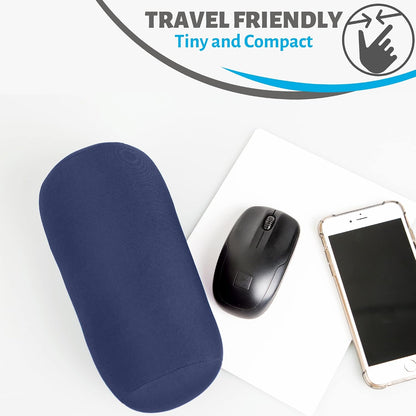 Mini Microbead Pillow – 3.5"x8" Small Neck Pillow for Travel, Airplane, Car – Squishy Support for Neck, Back, Legs, Knees, Arms – Ideal for Surgery Recovery – Purple