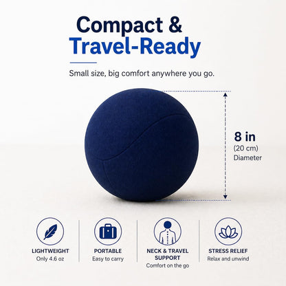 Mini Microbead Pillow – 3.5"x8" Small Neck Pillow for Travel, Airplane, Car – Squishy Support for Neck, Back, Legs, Knees, Arms – Ideal for Surgery Recovery – Purple