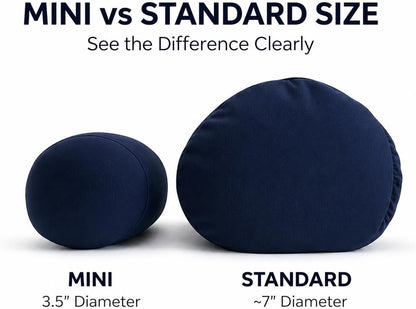 Mini Microbead Pillow – 3.5"x8" Small Neck Pillow for Travel, Airplane, Car – Squishy Support for Neck, Back, Legs, Knees, Arms – Ideal for Surgery Recovery – Purple