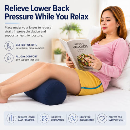 Mini Microbead Pillow – 3.5"x8" Small Neck Pillow for Travel, Airplane, Car – Squishy Support for Neck, Back, Legs, Knees, Arms – Ideal for Surgery Recovery – Purple