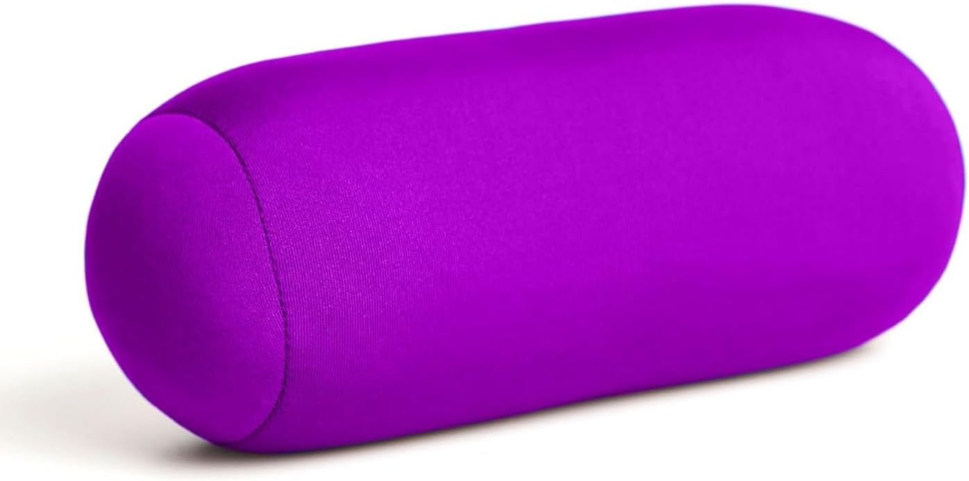Mini Microbead Pillow – 3.5"x8" Small Neck Pillow for Travel, Airplane, Car – Squishy Support for Neck, Back, Legs, Knees, Arms – Ideal for Surgery Recovery – Purple