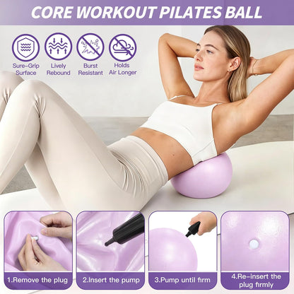 Pilates Kit, Home Pilates Workout Kit for Women, Pilates Equipment with 14.5" Pilates Ring and Ball, Resistance Bands, Ankle Weights, Sliders & Grip Socks for Home Workouts