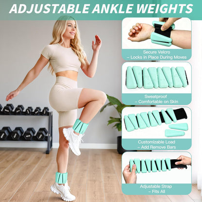 Pilates Kit, Home Pilates Workout Kit for Women, Pilates Equipment with 14.5" Pilates Ring and Ball, Resistance Bands, Ankle Weights, Sliders & Grip Socks for Home Workouts
