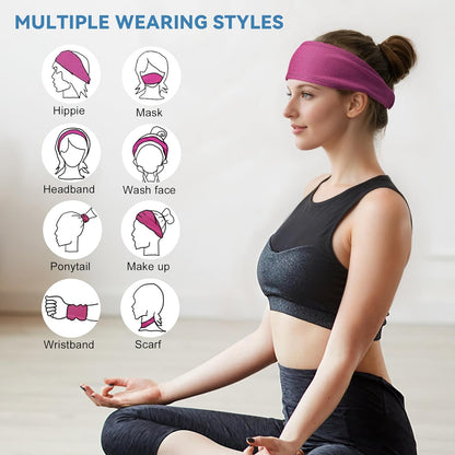 Cooling Headbands for Women, Instant Cooling Moisture Wicking Non-Slip Sweatbands for Women Running Fitness Yoga