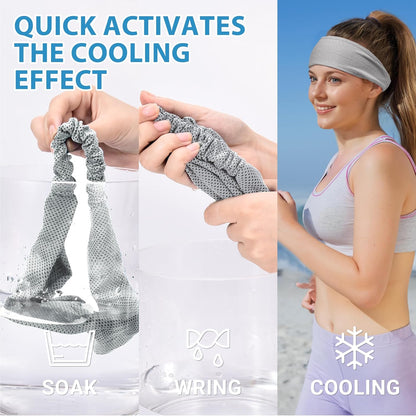 Cooling Headbands for Women, Instant Cooling Moisture Wicking Non-Slip Sweatbands for Women Running Fitness Yoga