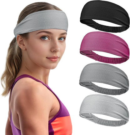 Cooling Headbands for Women, Instant Cooling Moisture Wicking Non-Slip Sweatbands for Women Running Fitness Yoga