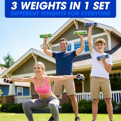 Hand Weights for Women Men, 6pc Soft Dumbbell Set (1lb 2lb 3lb 4lb) Walking Weights with Hand Straps, Comfortable Iron Sand Filled Dumbbells for At Home Workout, Running, Yoga, Pilates, Physical Therapy, 12lbs/18lbs Total