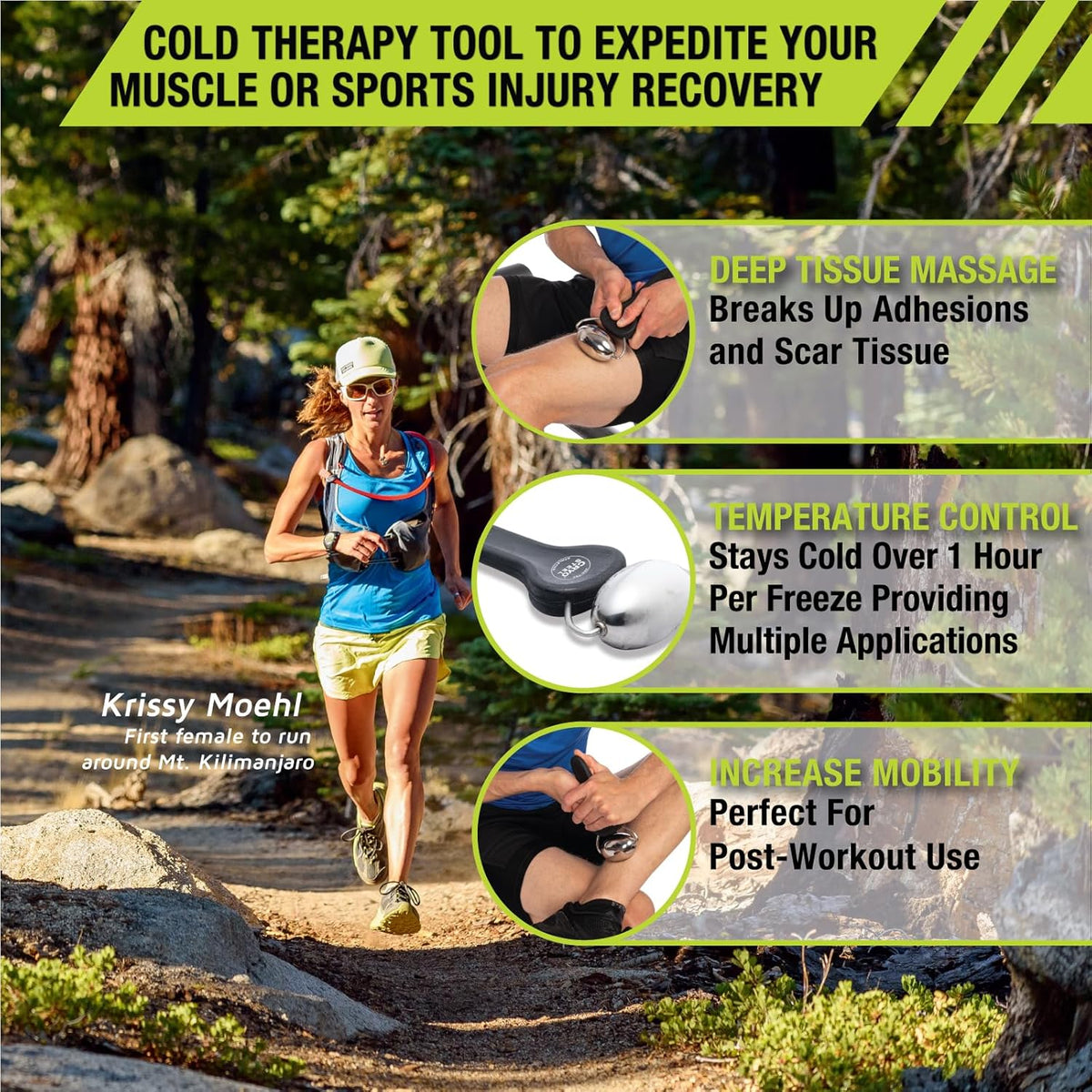 Rollers, RM Extreme, RM Extreme Mini Roller, Cryosteel Ice Roller, Portable Roller, Deep Tissue Massage, Muscle Relief, Hamstring, Quadriceps, Multi-Directional, Enhance Performance