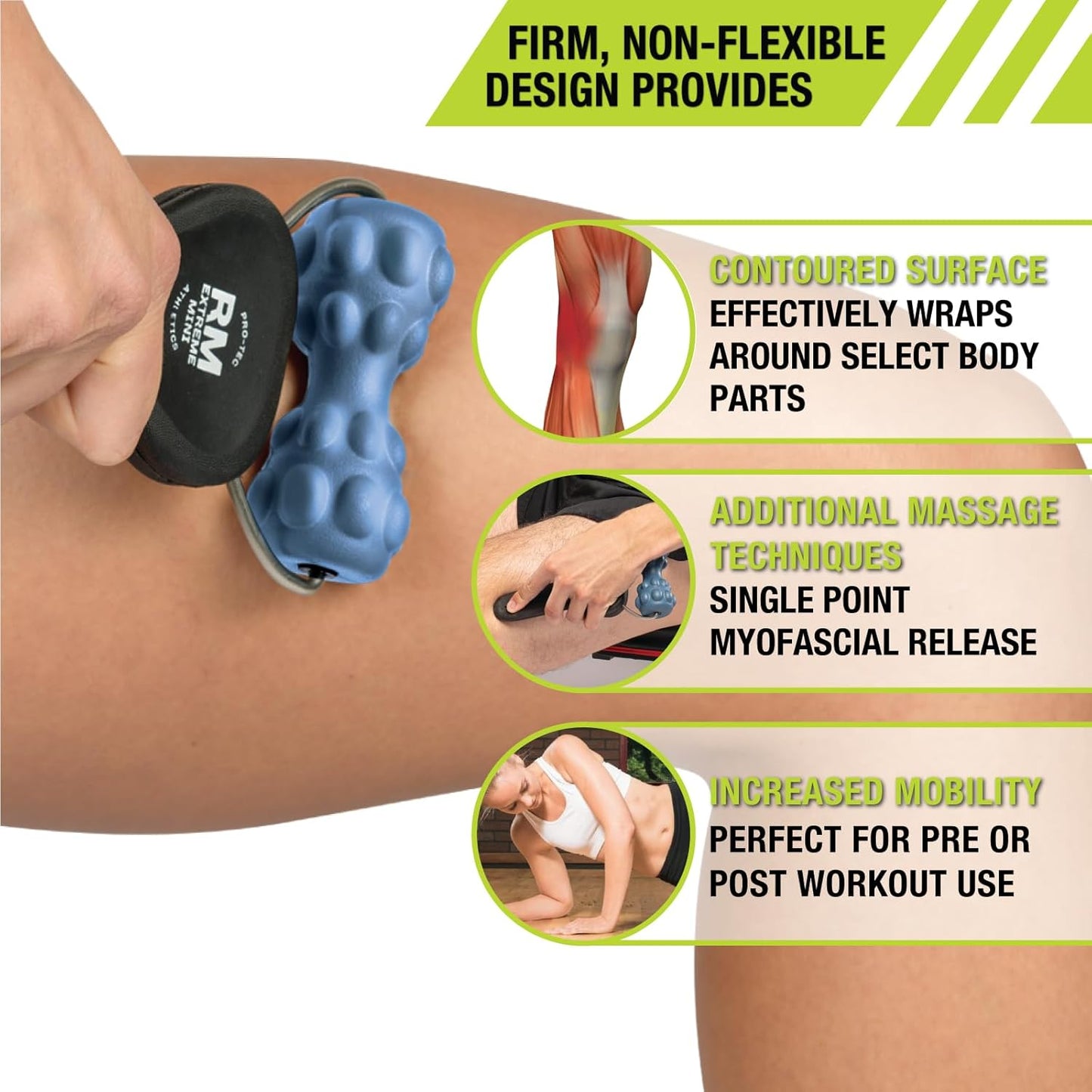 Rollers, RM Extreme, RM Extreme Mini Roller, Cryosteel Ice Roller, Portable Roller, Deep Tissue Massage, Muscle Relief, Hamstring, Quadriceps, Multi-Directional, Enhance Performance