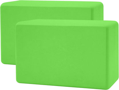 Foam Block Supportive Latex-Free with Rounded Edges, Non-Slip Exercise Blocks for Pilates, Meditation, Balance, Stretching and Deep Poses